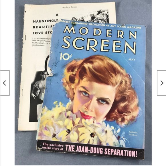 May 1933 Modern Screen Magazine Hollywood Movies Hepburn Crawford Fairbanks - Picture 5 of 6
